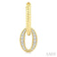 Oval Interlock Rope Diamond Fashion Hoop Earrings