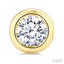 Round Shape Bezel Set Diamond Stud Earrings
