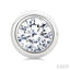 Round Shape Bezel Set Diamond Stud Earrings