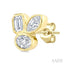 Mixed Shape Bezel Diamond Fashion Earrings