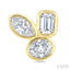 Mixed Shape Bezel Diamond Fashion Earrings
