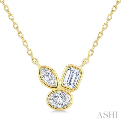 Mixed Shape Bezel Diamond Fashion Pendant