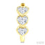 Heart Shape Bezel Diamond Huggie Earrings