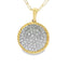 Diamond Pave Pendant with Paperclip Chain