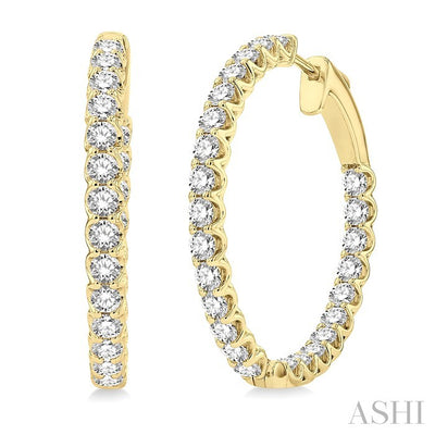 Inside-Out Diamond Round Hoop Earrings