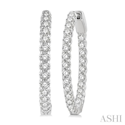 Inside-Out Diamond Round Hoop Earrings