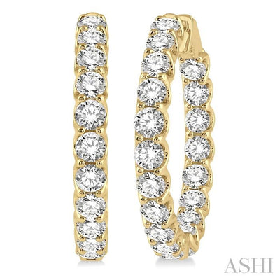 Inside-Out Diamond Round Hoop Earrings