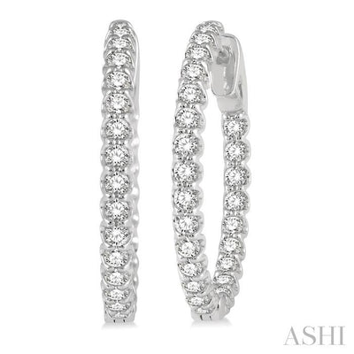 Inside-Out Diamond Round Hoop Earrings