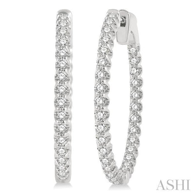 Inside-Out Diamond Round Hoop Earrings
