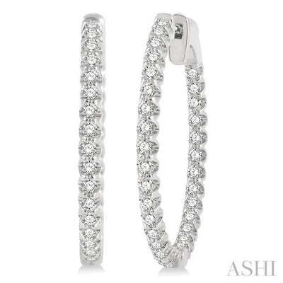Inside-Out Diamond Round Hoop Earrings