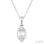 Emerald Shape Diamond Fashion Pendant