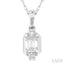 Emerald Shape Diamond Fashion Pendant