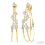 Double Row Diamond Fashion Hoop Earrings