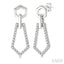 Hexagon Shape Interlock Diamond Fashion Earrings
