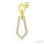 Hexagon Shape Interlock Diamond Fashion Earrings