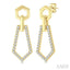 Hexagon Shape Interlock Diamond Fashion Earrings