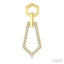 Hexagon Shape Interlock Diamond Fashion Earrings
