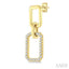 Rectangular Shape Interlock Diamond Fashion Earrings