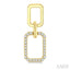 Rectangular Shape Interlock Diamond Fashion Earrings
