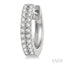 Two Row Petite Diamond Huggie Fashion Earrings