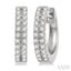 Two Row Petite Diamond Huggie Fashion Earrings