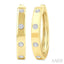 Flush Bezel Set Diamond Fashion Hoop Earrings