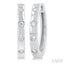 Flush Bezel Set Diamond Fashion Hoop Earrings