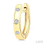 Flush Bezel Set Petite Diamond Fashion Hoop Earrings