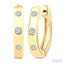 Flush Bezel Set Petite Diamond Fashion Hoop Earrings