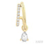 Pear Shape Diamond Half Hoop Earrings