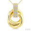 Bold Hollow Diamond Fashion Pendant