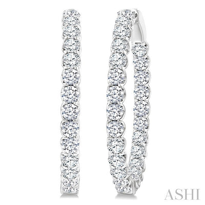 Inside-Out Diamond Oval Hoop Earrings