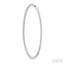 1 3/4-Inch Round Inside-Out Diamond Hoop Earrings