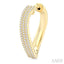 Three Row Wave Diamond Fashion Hoop Earrings