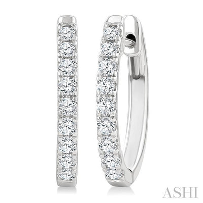 Diamond Fashion Hoop Earrings