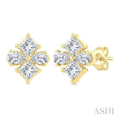 Mixed Shape Diamond Fashion Earrings