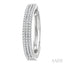 Three Row Diamond Hoop Earrings