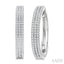 Three Row Diamond Hoop Earrings
