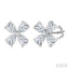 Floral Diamond Stud Earrings