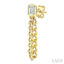 Emerald Shape Curb Bezel Diamond Fashion Earrings