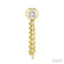 Oval Shape Curb Bezel Diamond Fashion Earrings