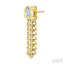 Pear Shape Curb Bezel Diamond Fashion Earrings