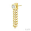 Round Shape Curb Bezel Diamond Fashion Earrings