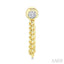 Round Shape Curb Bezel Diamond Fashion Earrings