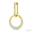 Aeris Gold Interlock Diamond Fashion Earrings