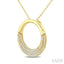 Aeris Gold Circle Diamond Fashion Pendant