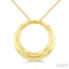 Aeris Gold Circle Diamond Fashion Pendant