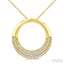 Aeris Gold Circle Diamond Fashion Pendant