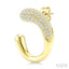 Bold Diamond Fashion Half Hoop Earrings