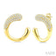 Aeris Gold Diamond Fashion Half Hoop Earrings
